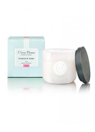 Circa Home Soy Jar Candle-Gardenia & Amber